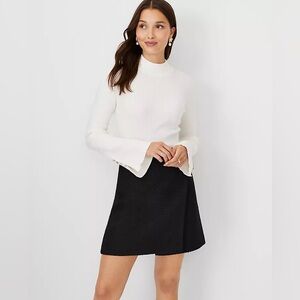Ann Taylor Crystal Button Cuff Ribbed Sweater Med NWT